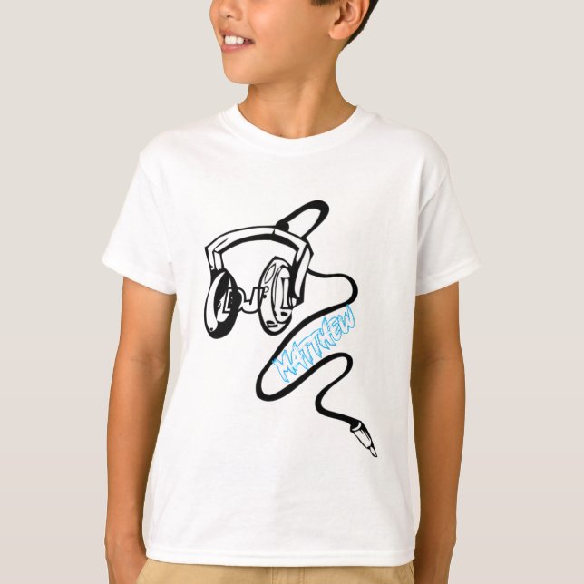 DJ your namE kids t shirt (Front)