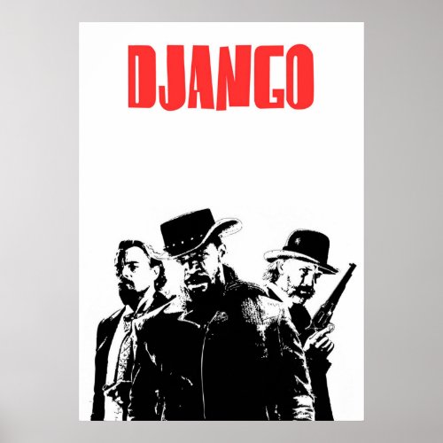 Django Unchained illustration  Poster