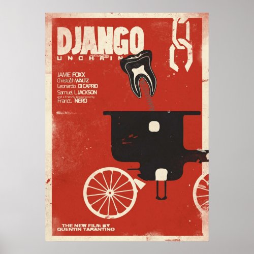 Django unchained Quentin Tarantino minimalist movi Poster