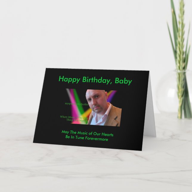 DJColzz Novelty Birthday Card (Front)
