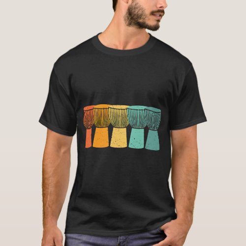 Djembe African Drums Vintage Retro T_Shirt