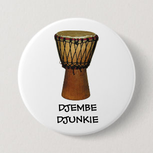 DJEMBE DJUNKIE button/pin badge Pinback Button