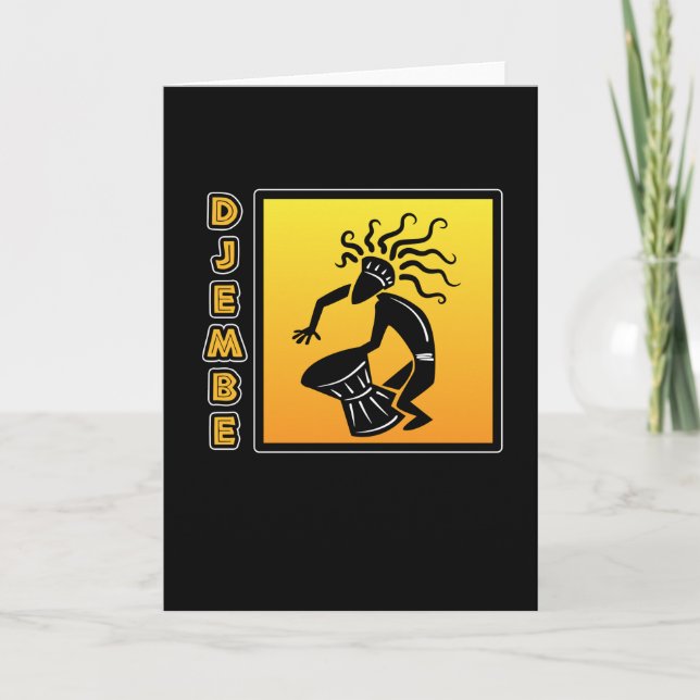 Djembe Drum African Bongo Congas Music Card (Front)