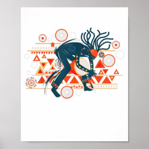 djembe drum playing music african art drummer gift poster