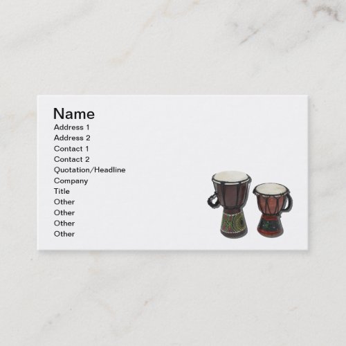 Djembe Drums Business Card Template