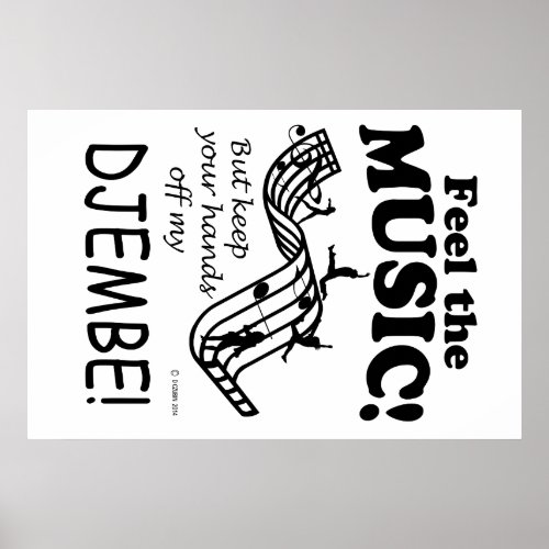 Djembe Feel The Music Poster