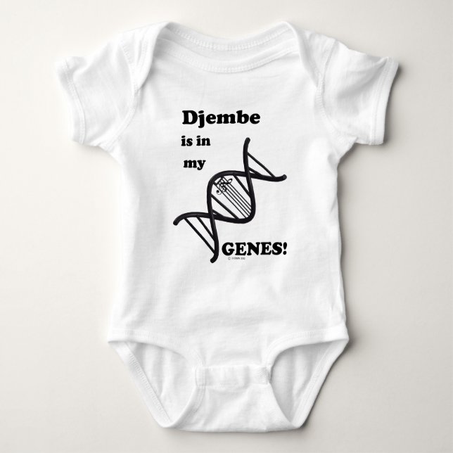 Djembe Is In My Genes! Baby Bodysuit (Front)