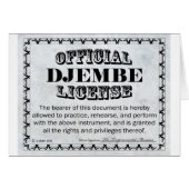 Djembe License (Front Horizontal)