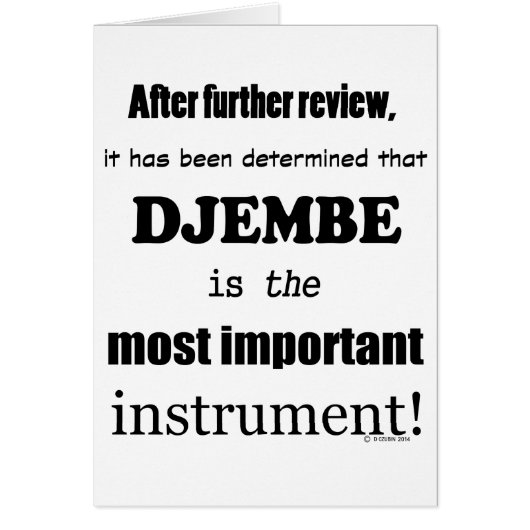 Djembe Most Important Instrument Cards (Front)