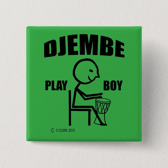 Djembe Play Boy Button (Front)