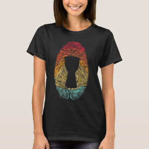Djembe Vintage Fingerprint Music Goblet Drum T-Shirt