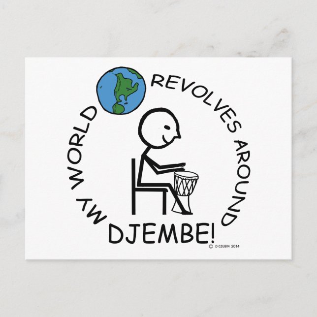 Djembe - World Revolves Around Postcard (Front)