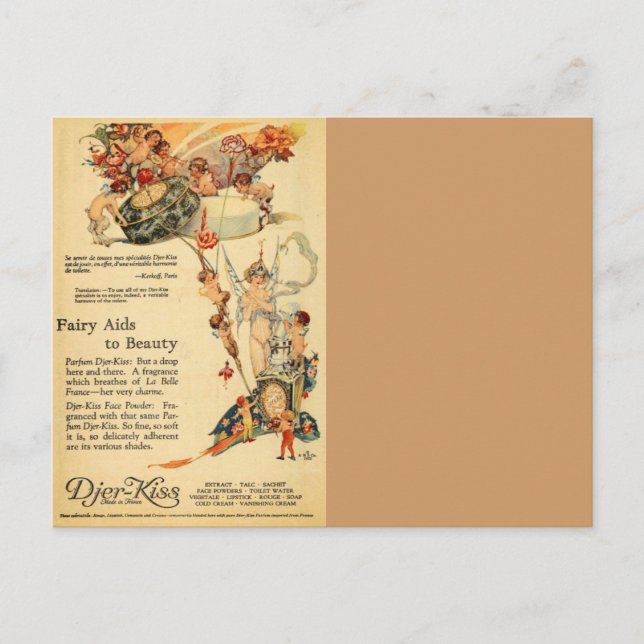 Djer Fairy Aid French Perfume Postcard (Front)