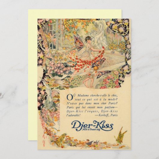 Djer-Kiss French Perfume Label (Front/Back)