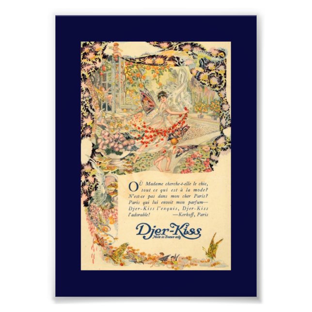Djer-Kiss French Perfume Label Photo Print (Front)