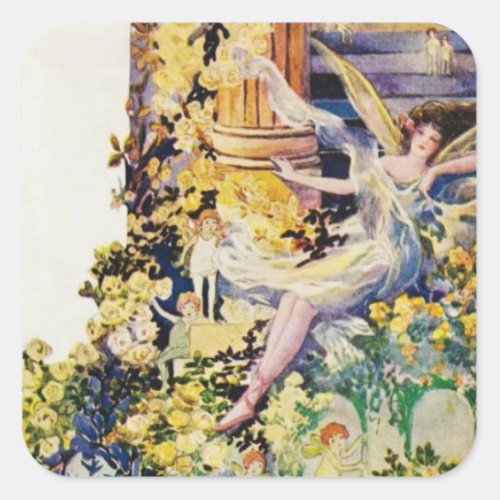 Djer Kiss Parisian Perfume Fairies Square Sticker