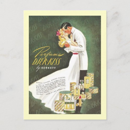 Djer Kiss Romantic Couple Postcard