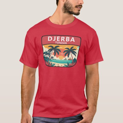 Djerba Tunisia Retro Emblem T_Shirt