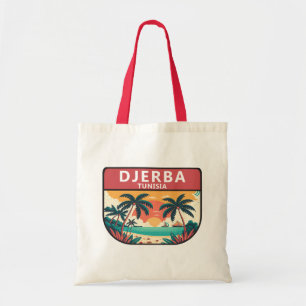 Djerba Tunisia Retro Emblem Tote Bag