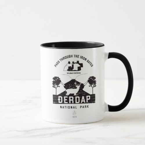 Djerdap National Park Black Design Mug