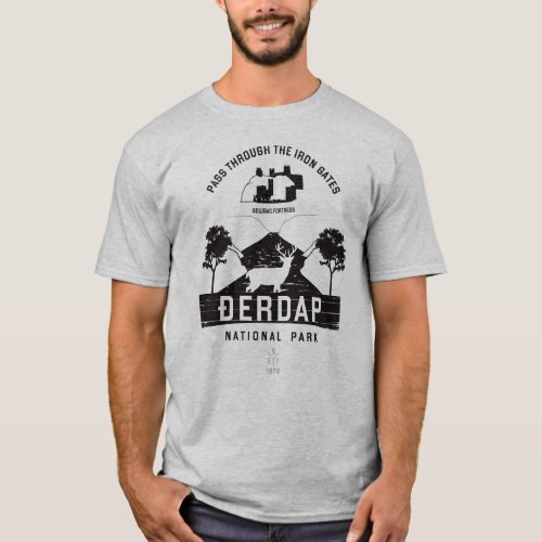 Djerdap National Park Black Design T_Shirt