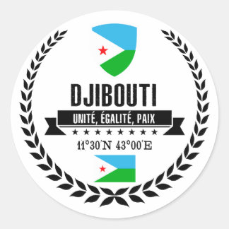 Djibouti Classic Round Sticker