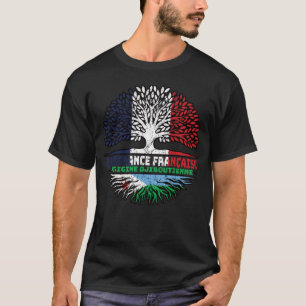 Djibouti Djiboutian French France Tree Roots Flag T-Shirt