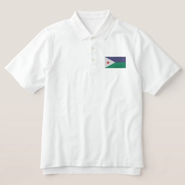 DJIBOUTI EMBROIDERED POLO SHIRT (Design Front)