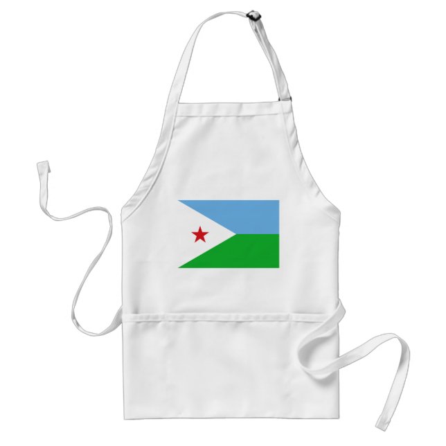 Djibouti Flag Adult Apron (Front)
