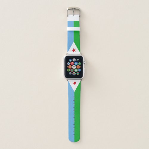 Djibouti Flag Apple Watch Band