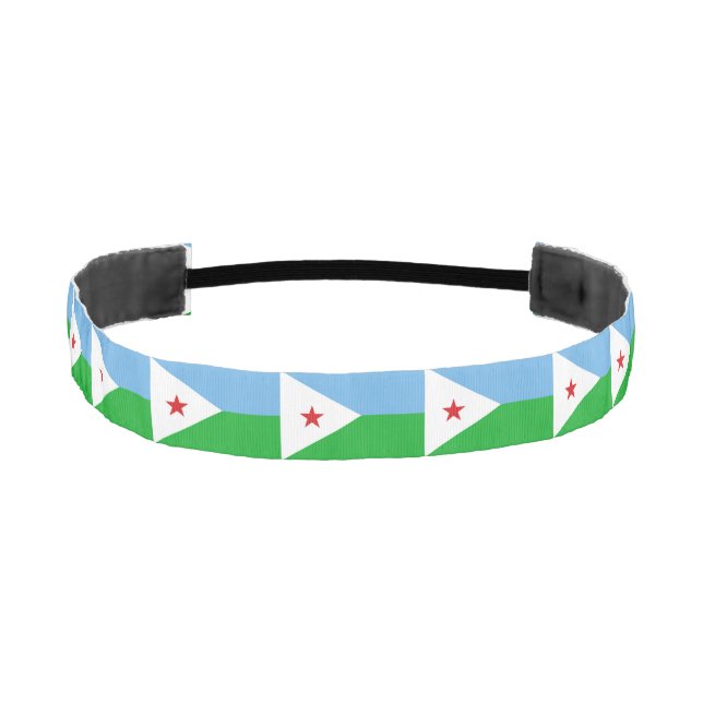 Djibouti Flag Athletic Headband (Front)
