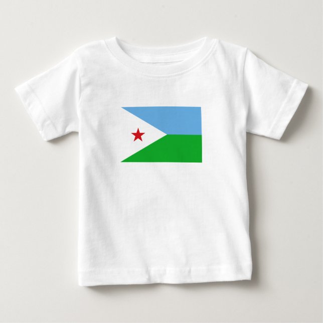 Djibouti Flag Baby T-Shirt (Front)