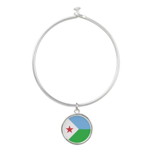Djibouti Flag Bangle Bracelet (Front)