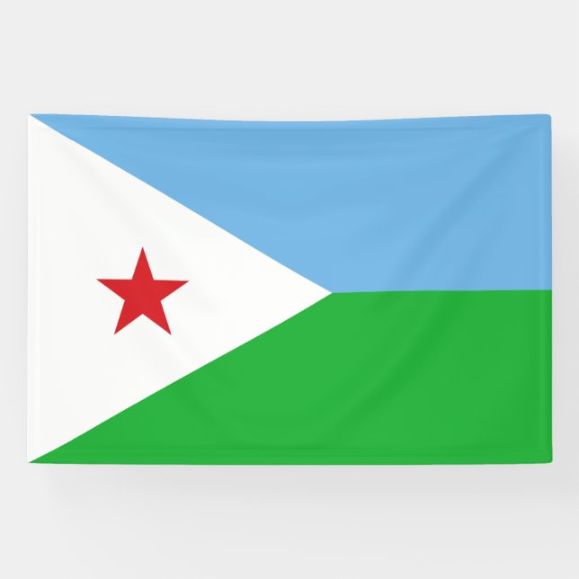 Djibouti Flag Banner (Horizontal)