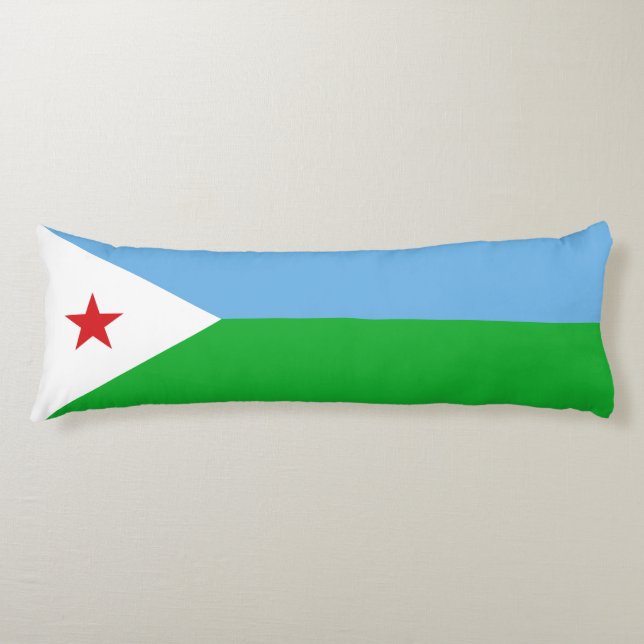 Djibouti Flag Body Pillow (Front)