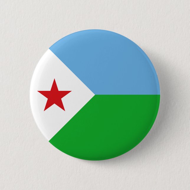 Djibouti Flag Button (Front)