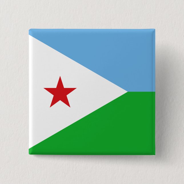 Djibouti Flag Button (Front)