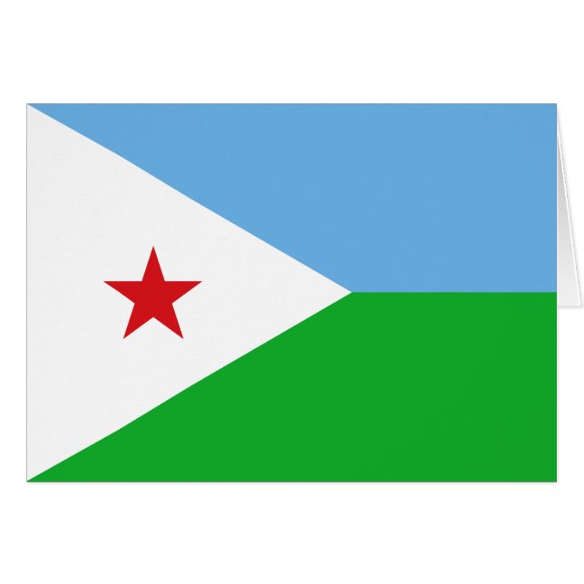 Djibouti Flag Cards (Front Horizontal)