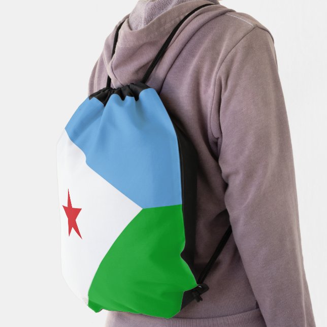 Djibouti flag drawstring bag (Insitu)