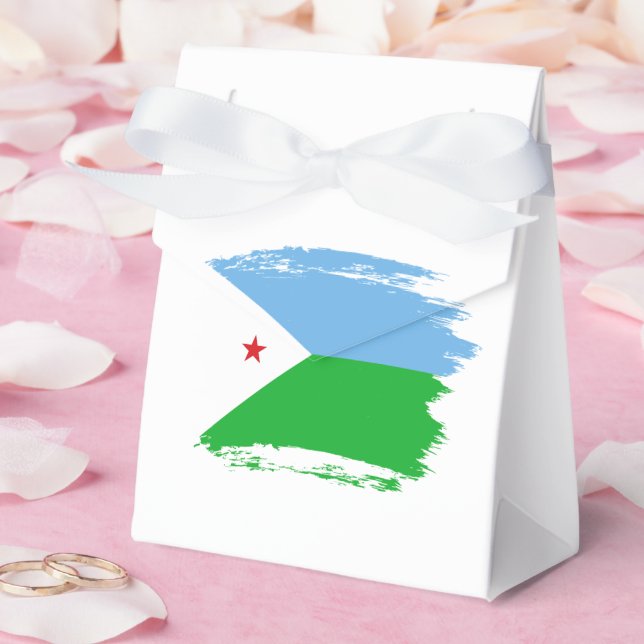 Djibouti flag favor boxes (Wedding)