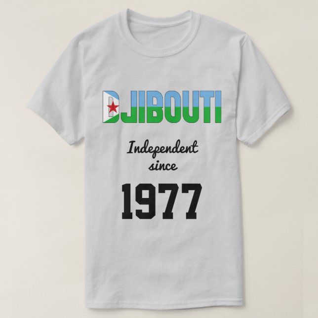 Djibouti Flag Independence Celebration T-Shirt (Design Front)