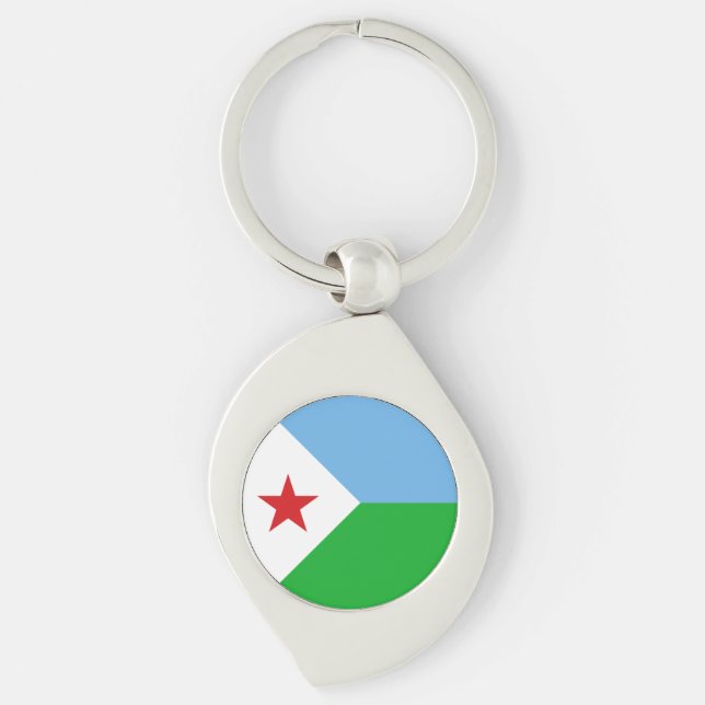 Djibouti Flag Keychain (Front)