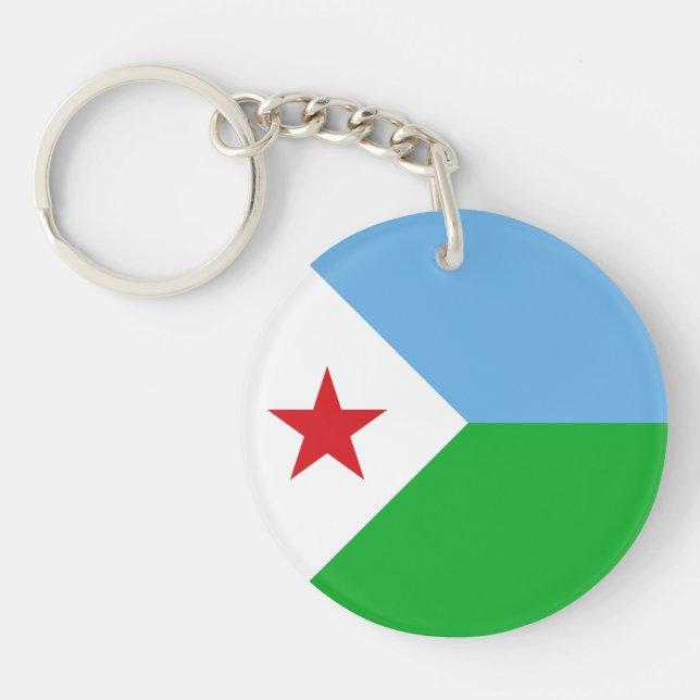 Djibouti Flag Keychain (Front)