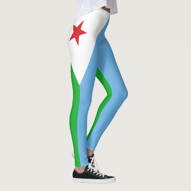 Djibouti Flag Leggings (Right)