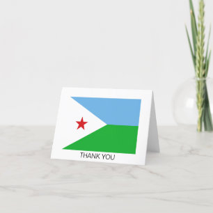 Djibouti Flag Letterpress Thank You Card