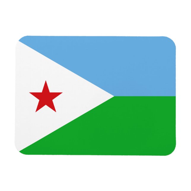 Djibouti Flag Magnet (Horizontal)
