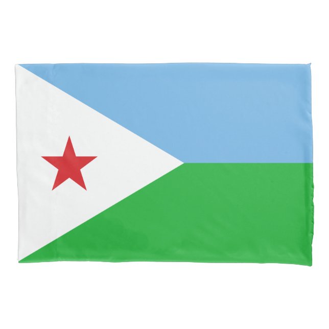 Djibouti Flag Pillow Case (Front)