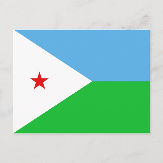 Djibouti Flag Postcard (Front)