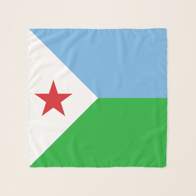 Djibouti Flag Scarf (Front)
