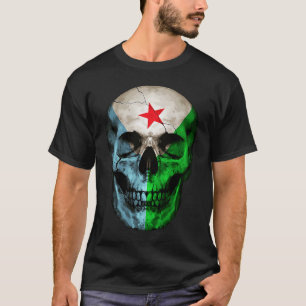 Djibouti Flag Skull Djibouti Roots Proud Patriotic T-Shirt
